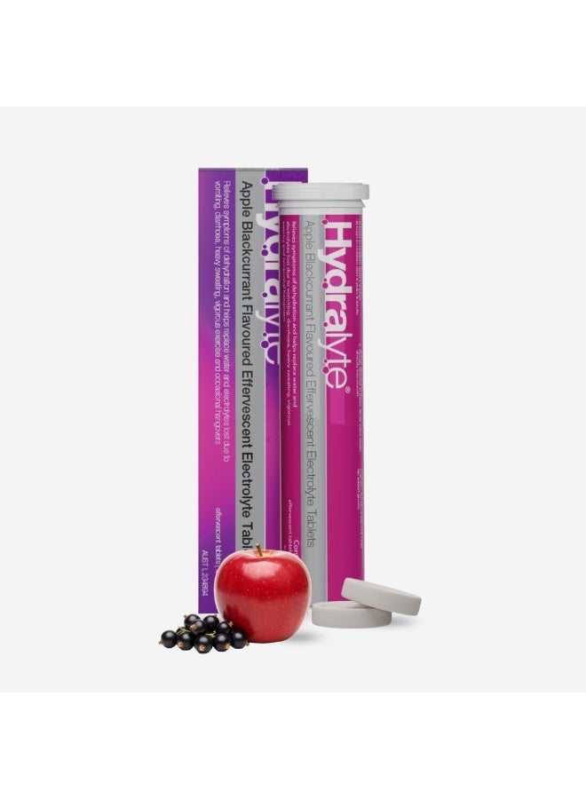 Hydralyte Effervescent Electrolyte Tablet Apple Blackcurrant Flavoured 20 Servings - Image 1